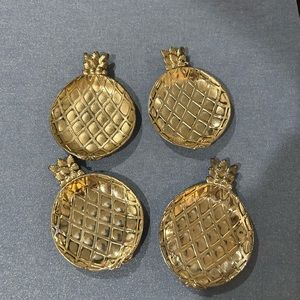 4 Silver Plated Pineapple dishes. 4”x 3” circa 1960s